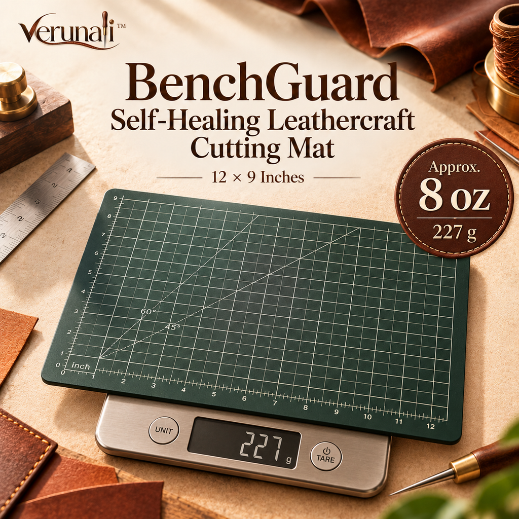 verunali™ BenchGuard Self-Healing Leathercraft Cutting Mat, 12 × 9 Inches
