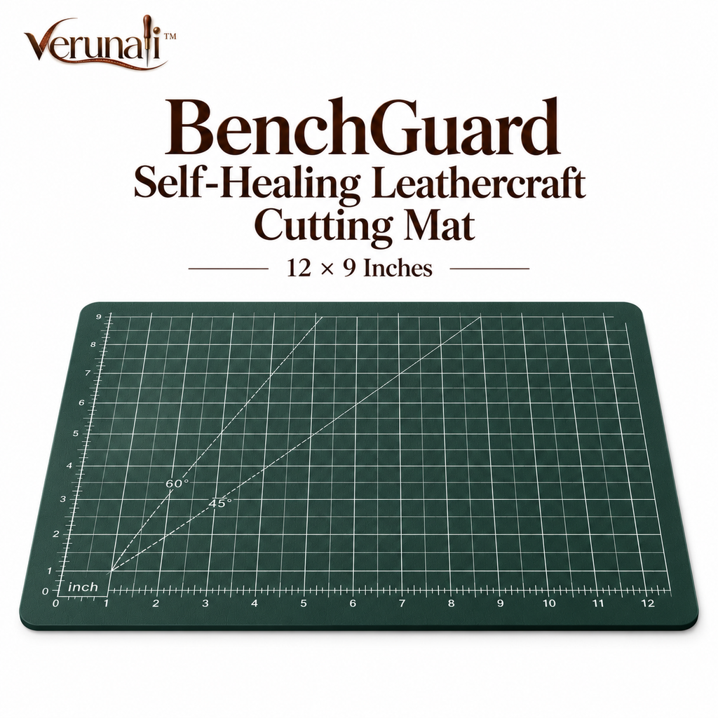 verunali™ BenchGuard Self-Healing Leathercraft Cutting Mat, 12 × 9 Inches