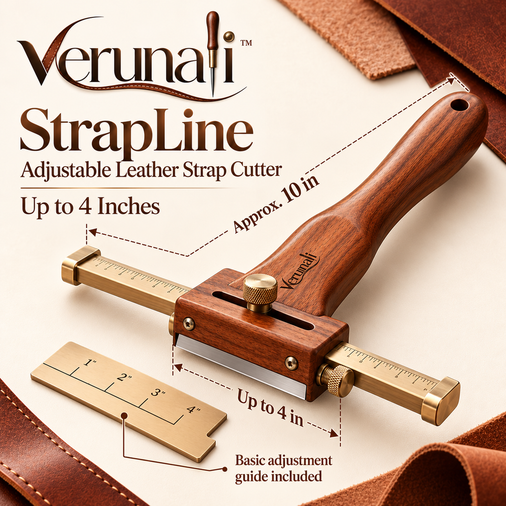 verunali™ StrapLine Adjustable Leather Strap Cutter, Up to 4 Inches