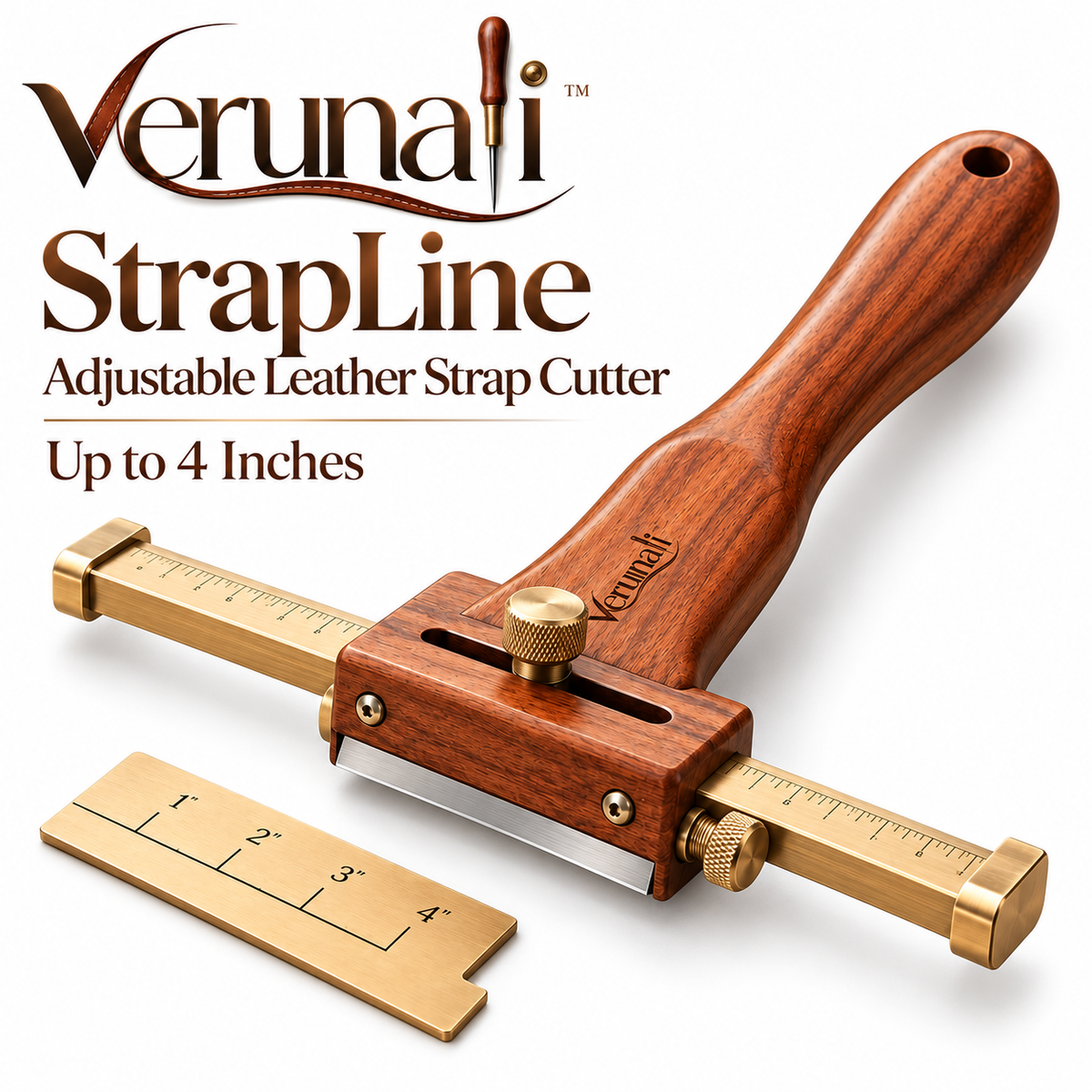verunali™ StrapLine Adjustable Leather Strap Cutter, Up to 4 Inches
