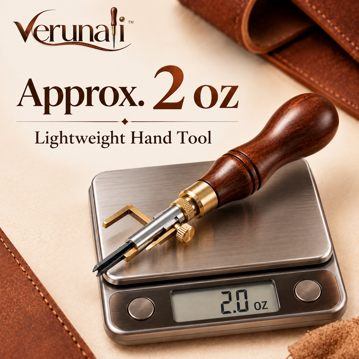 verunali™ LineCraft Adjustable Leather Stitching Groover & Edge Marker