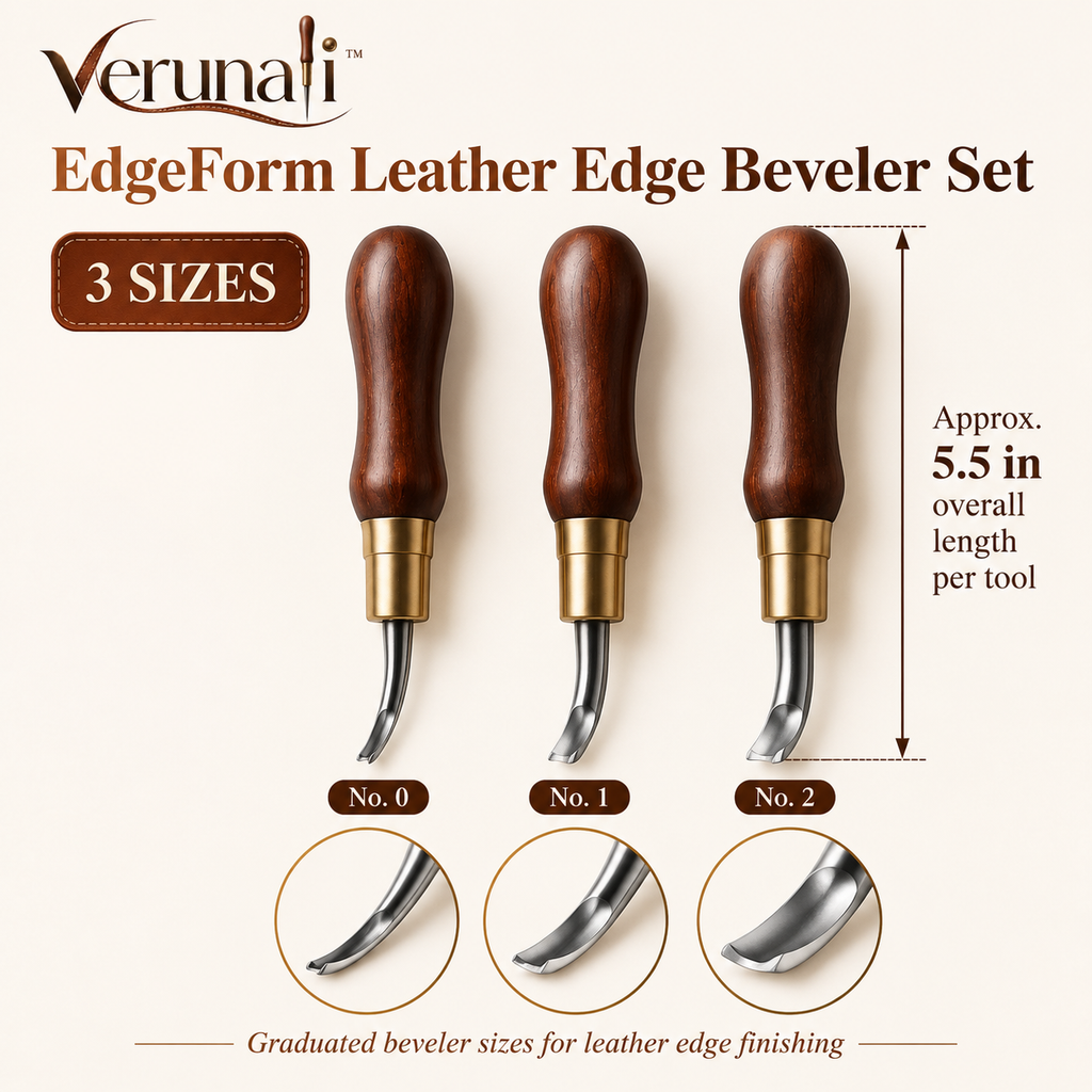 verunali™ EdgeForm Leather Edge Beveler Set, 3 Sizes