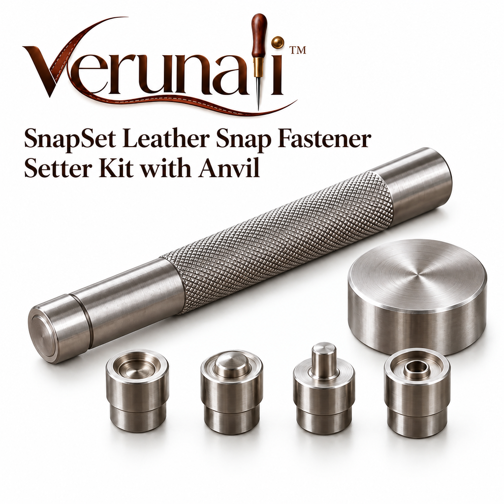 verunali™ SnapSet Leather Snap Fastener Setter Kit with Anvil