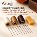 verunali™ HandStitch Leather Sewing Kit with Harness Needles & Waxed Thread